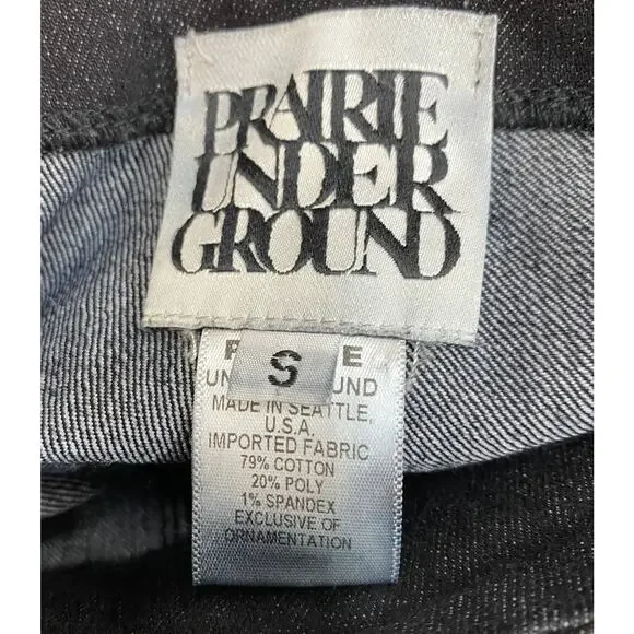 Prairie Underground High Rise Cigarette Leggings Pants Black Denim Women's Small - Picture 5 of 7